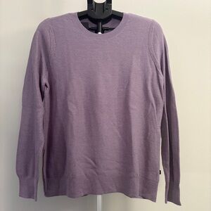 GAP Women's Seedstitch Purple Crew Neck Sweater